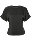 Simkhai Addy Knit Back T-shirt In Black In Green