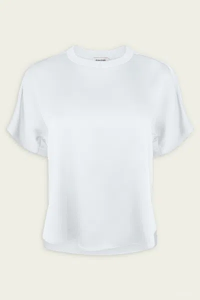 Simkhai Addy Knit Back T-shirt In Powder Blue