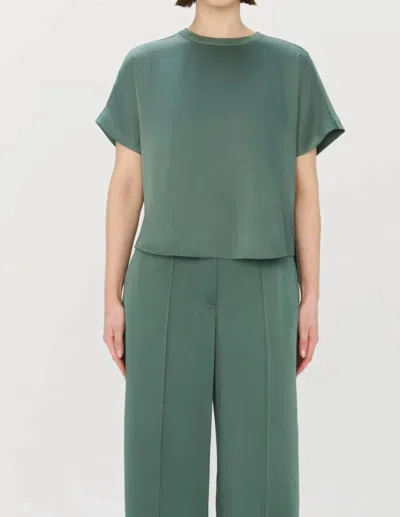 Simkhai Addy Short Sleeve Knit Back T-shirt In Park Slope In Multi