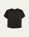 Simkhai Addy Short-sleeve Knit T-shirt In Black