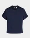 Simkhai Addy Short-sleeve Knit T-shirt In Midnight