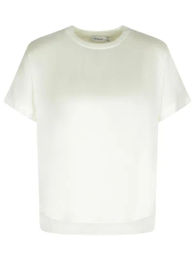 SIMKHAI SIMKHAI 'ADDY' WHITE ACETATE BLEND T-SHIRT