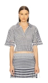 Simkhai Adley Knit Cropped Polo In Midnight Multi In Midnight Multi
