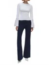 Simkhai Agata Long Sleeve Top In White In White