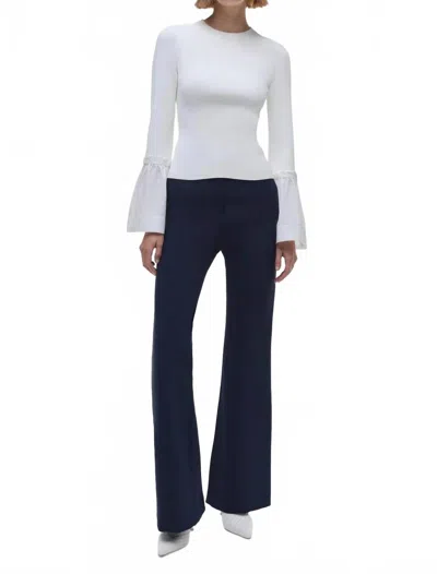 Simkhai Agata Long Sleeve Top In White