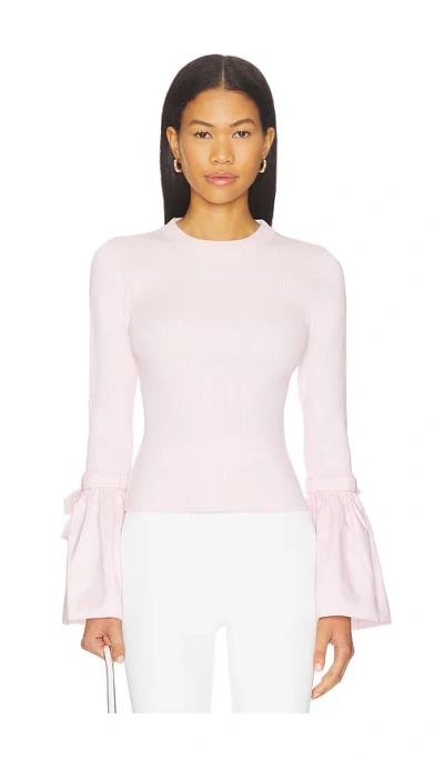 Simkhai Agata Long Sleeve Top In Pink