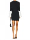 Simkhai Agathea Knit Combo Mini Dress In Black In Black