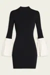Simkhai Agathea Knit Combo Mini Dress In Black