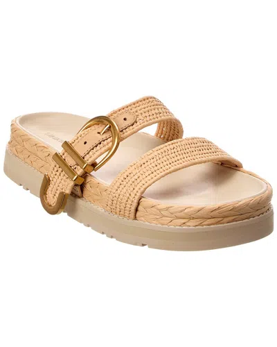 Simkhai Aida Raffia Buckle Sandal In Brown