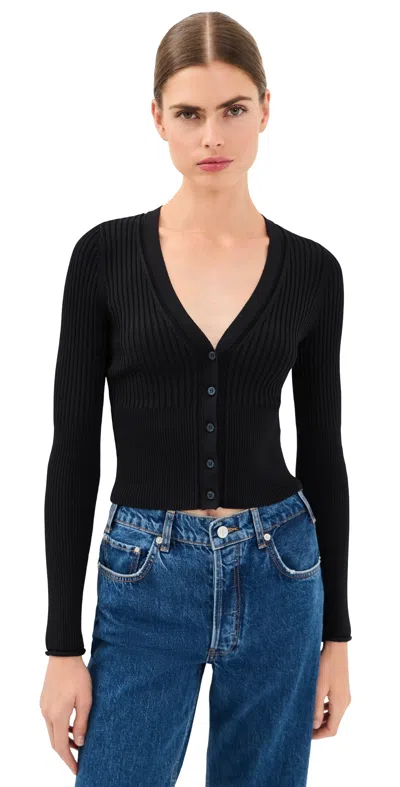 Simkhai Ailany Shrunken Cardigan Black