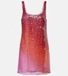 Simkhai Alayna Ombré Sequined Minidress In Pink
