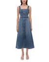 Simkhai Manson Zip-front Denim Midi Dress In Trancoso