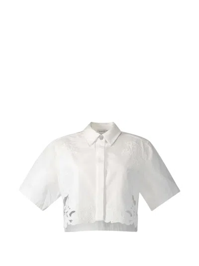 Simkhai Albaine Embroidered Shirt In Red
