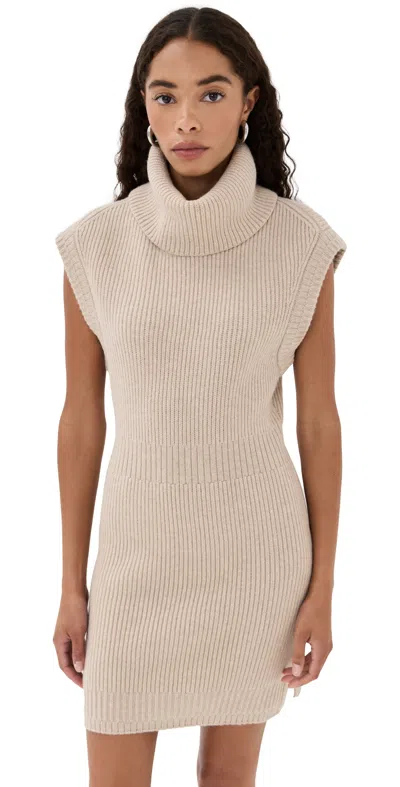 Simkhai Albanie Mini Dress Oatmeal In Neutral