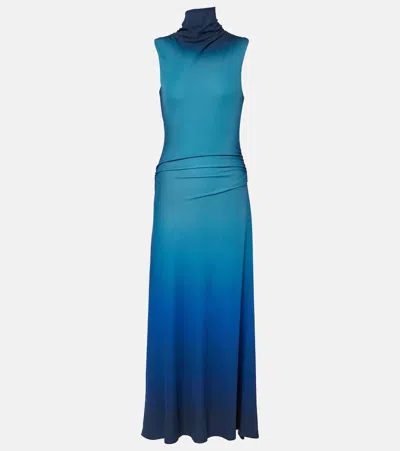 Simkhai Aldina Sleeveless Jersey Midi Dress In Chromatic Teal