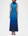 Simkhai Womens Chromatic Teal Aldina Gradient-pattern Stretch-jersey Midi Dress In Chromatic Teal