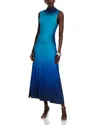 Simkhai Womens Chromatic Teal Aldina Gradient-pattern Stretch-jersey Midi Dress In Chromatic Teal