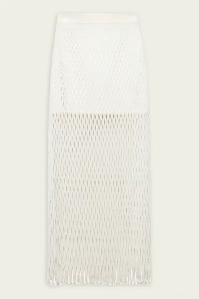 Simkhai Aldridge Knit Midi Skirt In Ivory In White