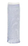 Simkhai Aldridge Knit Midi Skirt In Blue