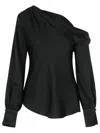 Simkhai Smikhai Alice Draped One Shoulder Top In Black