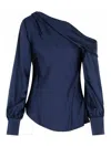Simkhai Alice Navy Acetate Blend Blouse In Blue