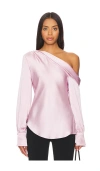 Simkhai Alice One Shoulder Top In Dusty Rose In Pink