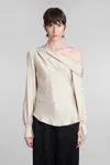 Simkhai Smikhai Alice Draped One Shoulder Top In Beige