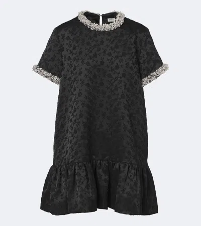 Simkhai Alison Embellished Jacquard Minidress In Black