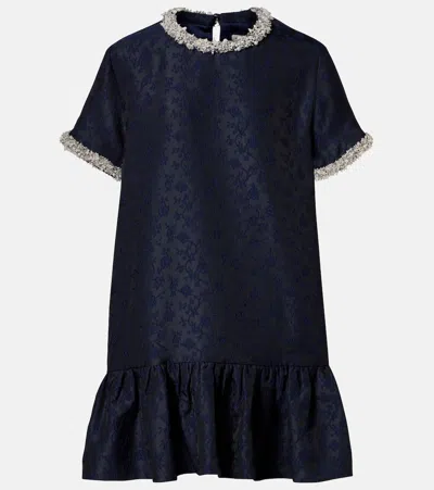 Simkhai Alison Embellished Jacquard Minidress In Blue