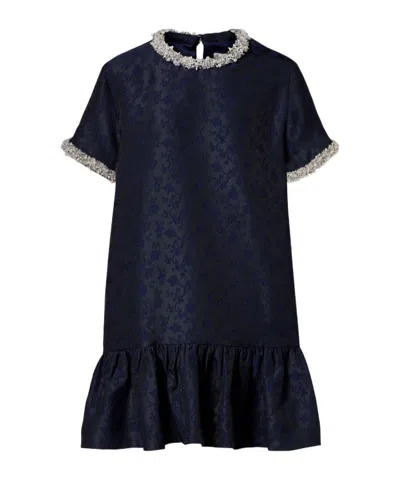 Simkhai Alison Short Sleeve Mini Dress In Midnight In Blue