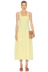 Simkhai Caroline Cotton Blend Poplin Sundress In Buttercream