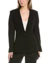 Simkhai Allie Crepe Combo Basque Jacket In Black