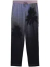 Simkhai Allister Palm Tree-print Trousers In Black