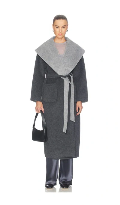 Simkhai Allura Reversible Belted Coat In Multi