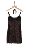 Simkhai Alodie Strappy Lace Minidress In Black