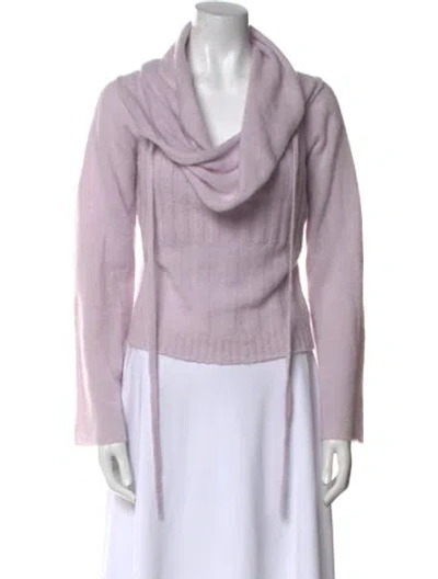 Pre-owned Simkhai Alpaca Scoop Neck Sweater W/ Tags In Purple