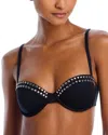 Simkhai Amande Balconette Bikini Top Black In Black