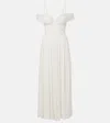 Simkhai Amarantha Draped Jersey Maxi Dress In White