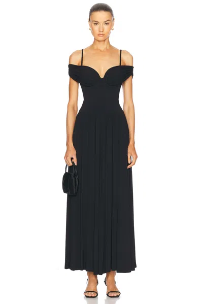 Simkhai Amarantha Off Shoulder Dress In Black