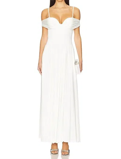Simkhai Amarantha Off Shoulder Dress In Ivory In White