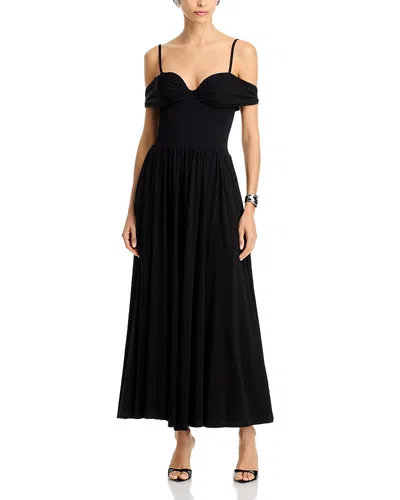 Simkhai Amarantha Off-the-shoulder Dress In Black