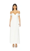 Simkhai Amarantha Off The Shoulder Dress In Ivory