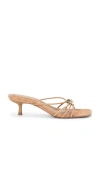 Simkhai Amaya Suede Strappy Kitten Heel In Neutral