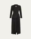 Simkhai Ambretta Crepe Combo Blazer Dress In Black