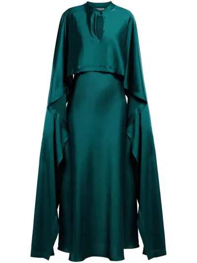 Simkhai Amory Crepe Maxi Dress In Green