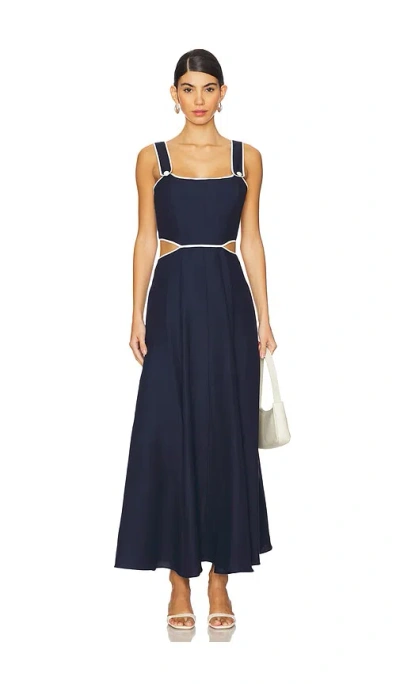 Simkhai Amren Cut Out Midi Dress In Navy