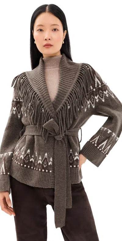 Simkhai Anaise Fair Isle Cardigan Birch Melange Multi