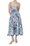 Simkhai Analise Bustier Midi Dress In Blue Hydrangea In Blue