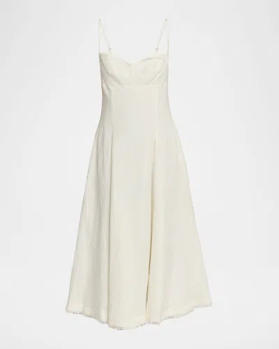 Simkhai Analise Bustier Midi Dress In White