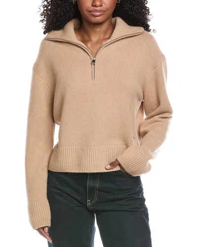 Simkhai Andes 1/2-zip Cashmere Pullover In Brown